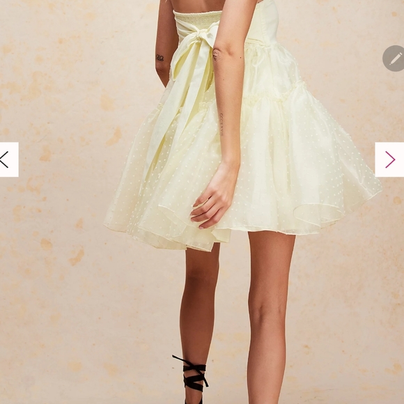 Free People Theo Summer Puff Mini Dress in Lightning Bolt - Picture 15 of 16